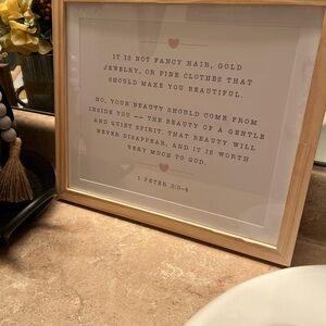 Inspirational Framed Wall Art with Bible Verse